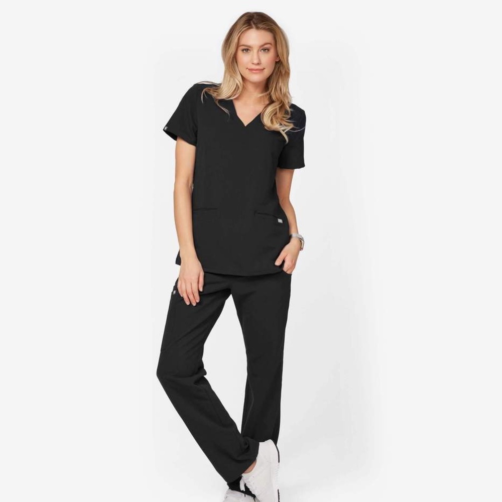 Figs Casma and Kade Black Scrub Set